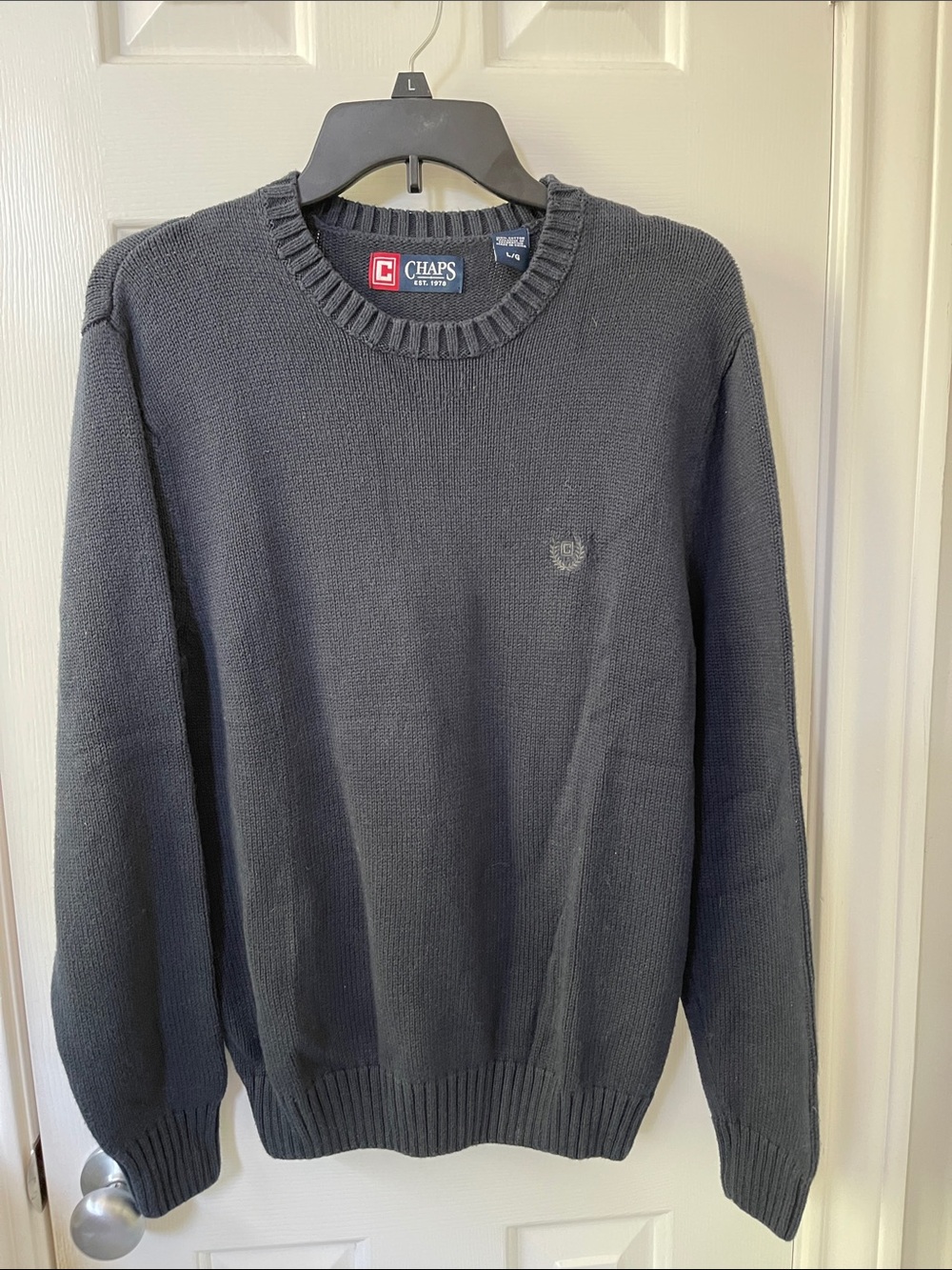 Chaps Men's Crewneck Sweater in Dark Blue